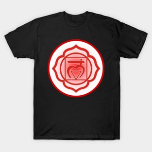 Grounded and balanced Root Chakra- Pink T-Shirt